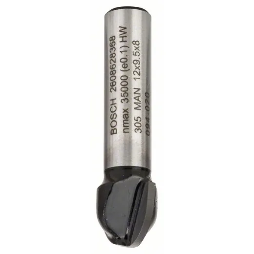 Bosch Professional 2 608 628 368 - Fresas para medias cañas - 8 mm, R1 6 mm, D 12 mm, L 9,2 mm, G 40 mm (pack de 1)