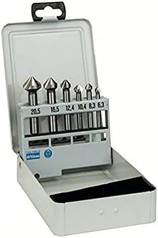 Bosch 2 608 597 527 - Set de 6 avellanadores cónicos - 45; 63 mm / 5-10 mm / 6,3; 8,3; 10,4; 12,4; 16,5; 20,5 mm (pack de 6)