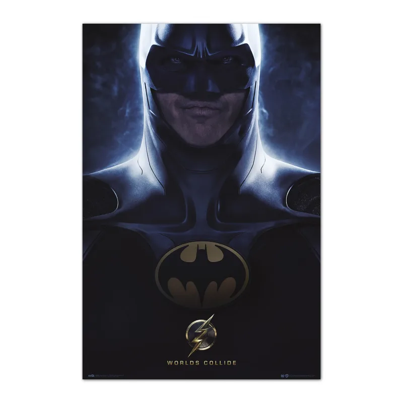 Grupo Erik DC Comics The Flash, Batman - Lamina decorativa/Póster Batman - Decoración habitación superhéroes - Producto con licencia oficial