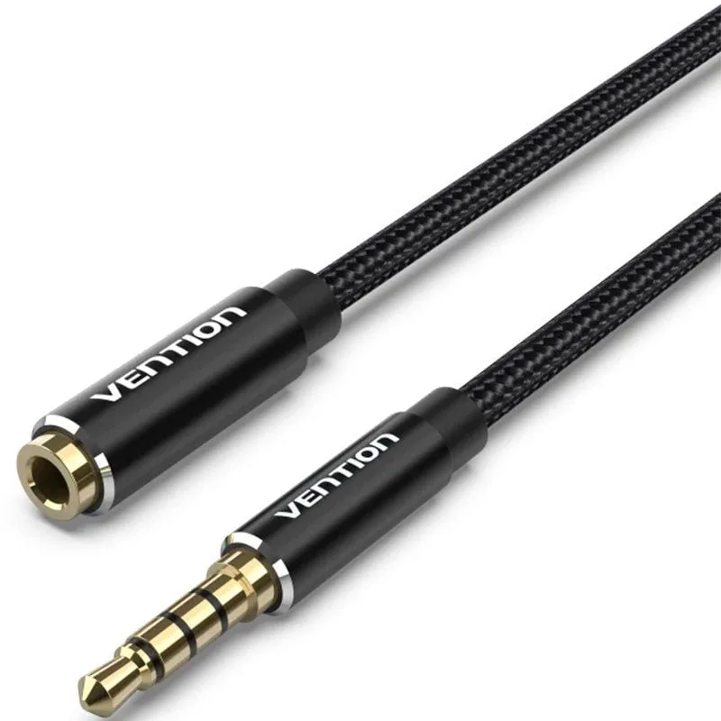 Vention Cable Estéreo BHCBI/ Jack 3.5 Macho - Jack 3.5 Hembra/ 3m/ Negro