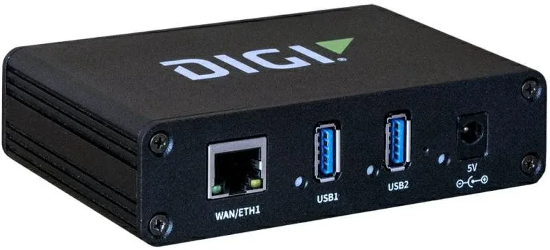 Digi AW02-G300 hub de interfaz USB 3.2 Gen 1 (3.1 Gen 1) Type-A 1000 Mbit/s Negro