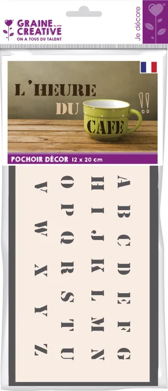 Plantilla letras alfabeto Altura 13 mm - Semilla creativa