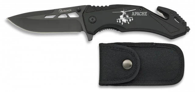 Navaja Albainox Seguridad Negra. H: 8.5