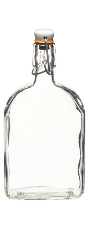 Home Made Botella de Cristal para Ginebra con Tapón, Vidrio, 500 ml