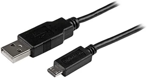 StarTech.com USBAUB1MBK - Cable adaptador USB de 1 m (macho a micro USB) color negro