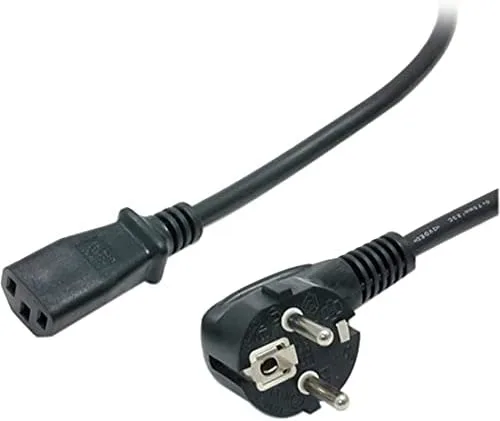 StarTech.com Cable de 2m de Alimentación para Ordenador, 18AWG, EU Schuko a C13, 10A 250V, Negro, Cable de Repuesto, Cable de Corriente para PC, Cable para Monitor, UL, Cable para Europa
