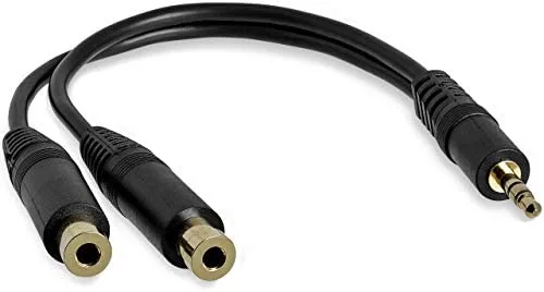 StarTech.com Cable 15cm Audio Splitter Divisor de Auriculares Mini-Jack 3,5mm Estéreo Macho a 2x Hembra
