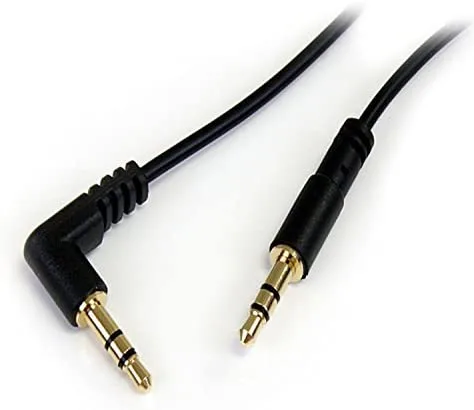 StarTech.com Cable de 1,8m de Audio Estéreo de 3,5mm Acodado en Ángulo a la Derecha - Macho a Macho