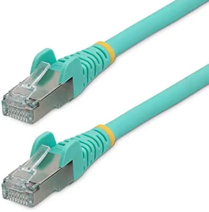 StarTech.com Cable de 3m de Red Ethernet CAT6a - Aguamarina - Low Smoke Zero Halogen (LSZH) - 10GbE - 500MHz - PoE++ de 100W - Snagless sin Pestillo - RJ-45 - Cable de Red S/FTP (NLAQ-3M-CAT6A-PATCH)