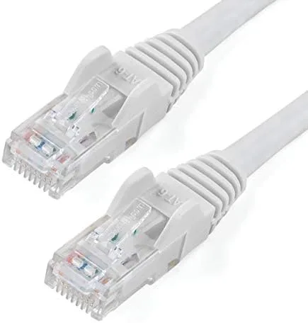 StarTech.com Cable de 2m Blanco de Red Gigabit Cat6 Ethernet RJ45 sin Enganche - Snagless