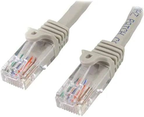 StarTech.com Cable de 1m Gris de Red Fast Ethernet Cat5e RJ45 sin Enganche - Cable Patch Snagless