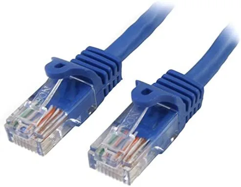 StarTech.com 45PAT50CMBL - Cable de Red (0.5 m, cat5e, Ethernet, RJ45, sin enganches) Color Azul