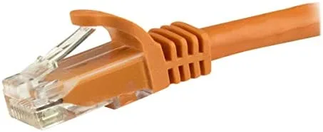 StarTech.com Cable de 1,5m Cat6 Ethernet de Red Naranja - RJ45 sin Enganches - 24AWG