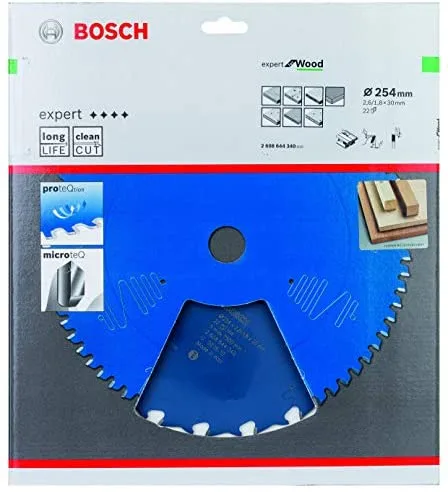 Bosch Profesional 2608644340 - Disco de sierra circular CSB Expert madera: 254x30x22D pos