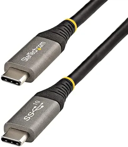 StarTech.com Cable de 50cm USB-C de 10Gbps - Cable USB Tipo C - Cable USB TipoC USB 3.1/3.2 Gen 2 - Con Carga por Entrega de Alimentación PD de 100W (5A), Modo Alt de DP
