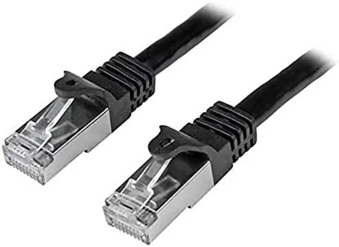 StarTech.com N6SPAT3MBK - Cable de red Cat6 Ethernet Gigabit blindado SFTP (3 m) color negro