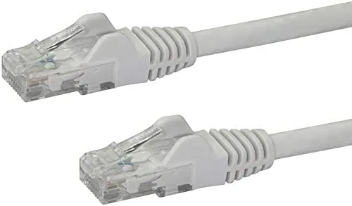 StarTech.com Cable de Red de 0,5m Blanco Cat6 UTP Ethernet Gigabit RJ45 sin Enganches