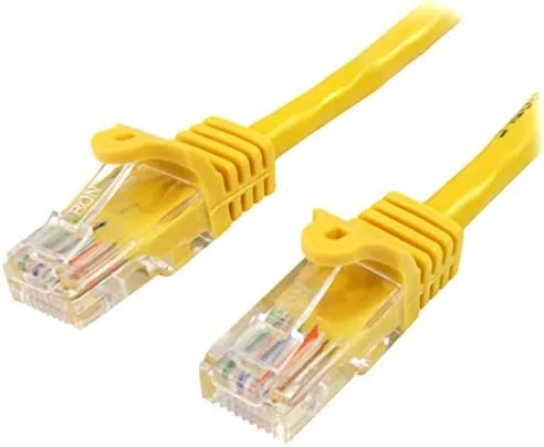 StarTech.com Cable de Red de 0,5m Amarillo Cat5e Ethernet RJ45 sin Enganches