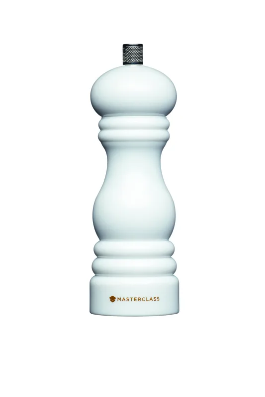 MasterClass Molinillo de Pimienta o Sal con Tapa Intercambiable, Blanco, 17cm