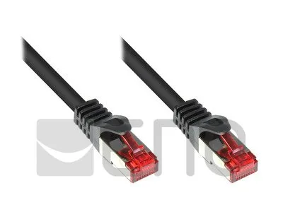 Alcasa Cat6 1m - Cable de red (1 m, Cat6, S/FTP (S-STP), RJ-45, RJ-45, Negro)