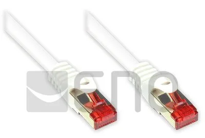 Good Connections 8060-002 Cable de par trenzado, Cat. 6, Ethernet, LAN, con manguito protector blanco Weiß 10 m