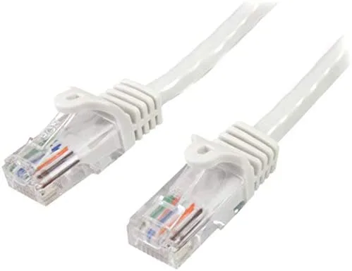 StarTech.com Cable de Red de 5m Blanco Cat5e Ethernet RJ45 sin Enganches