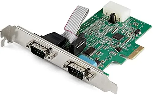 StarTech.com Tarjeta PCI Express Adaptadora de 2 Puertos Serie RS232 - Tarjeta Controladora Serial PCIe RS232 - PCIe a DB9 UART16950 - Tarjeta de Expansión - Windows y Linux