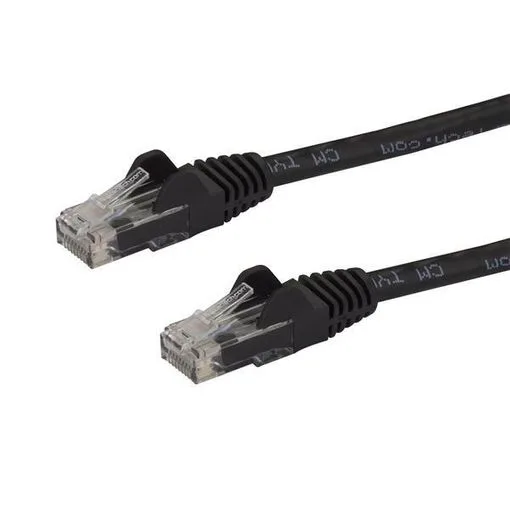 StarTech.com Cable de 1,5m Cat6 Ethernet de Red Negro - RJ45 sin Enganches - 24AWG