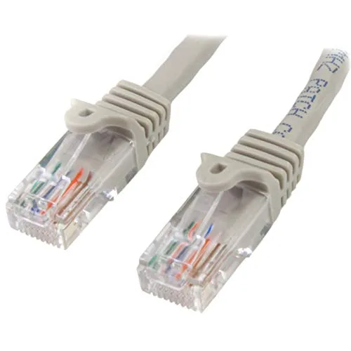 StarTech.com Cable de Red de 0,5m Gris Cat5e Ethernet RJ45 sin Enganches