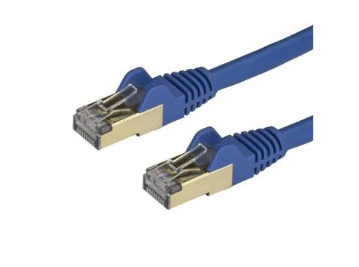 StarTech.com Cable de 1m de Red Ethernet RJ45 Cat6a Blindado STP - Cable sin Enganche Snagless - Azul