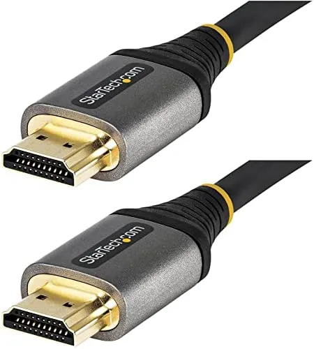 StarTech.com Cable de 2m HDMI 2.0 Certificado Premium - Cable HDMI con Ethernet de Alta Velocidad Ultra HD 4K 60Hz - HDR10, ARC - Cable de Vídeo HDMI UHD - para Monitores UHD - M/M