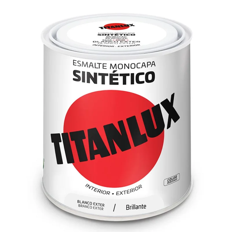 Esmalte sintético monocapa brillante blanco exteriores 566e 0,25l titanlux 5809021
