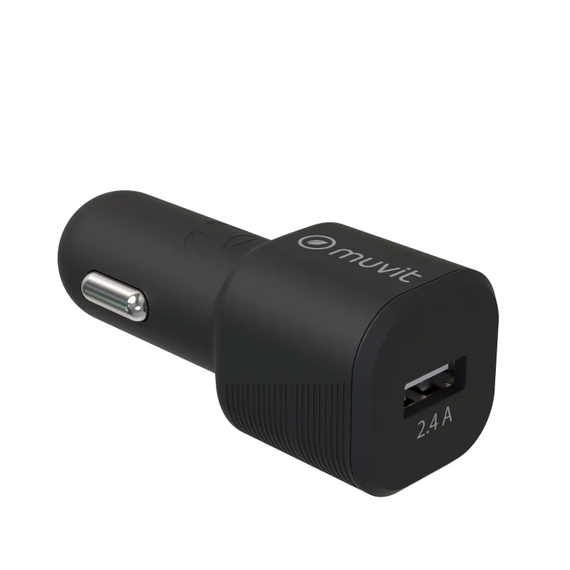 Muvit for change cargador coche usb 2.4a 12w negro