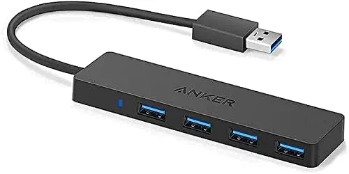 Anker Innovations A7516016 hub de interfaz USB 3.2 Gen 1 (3.1 Gen 1) Type-A 5000 Mbit/s Negro