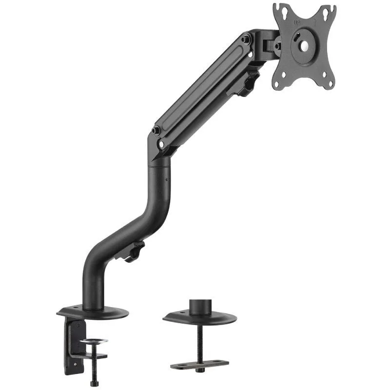 AISENS Soporte de Mesa ECO Contrapeso Giratorio e Inclinable para Monitor/TV 8Kg (3 Pivotes, 1 Brazo) de 17-32, Negro