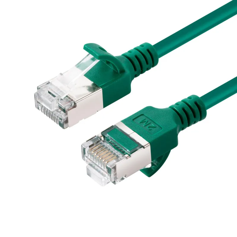 Microconnect V-FTP6A075G-SLIM cable de red Verde 7,5 m Cat6a U/FTP (STP)