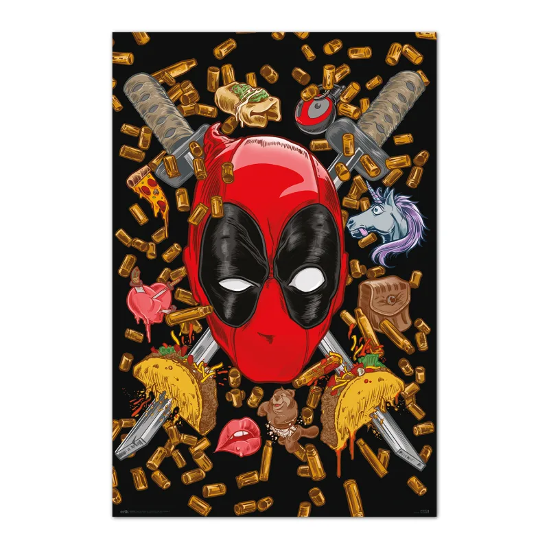 Grupo Erik Poster Marvel Deadpool - Poster Deadpool - Laminas decorativas 61x91,5cm a todo color | Posters para pared ideal decoración habitación Marvel regalos
