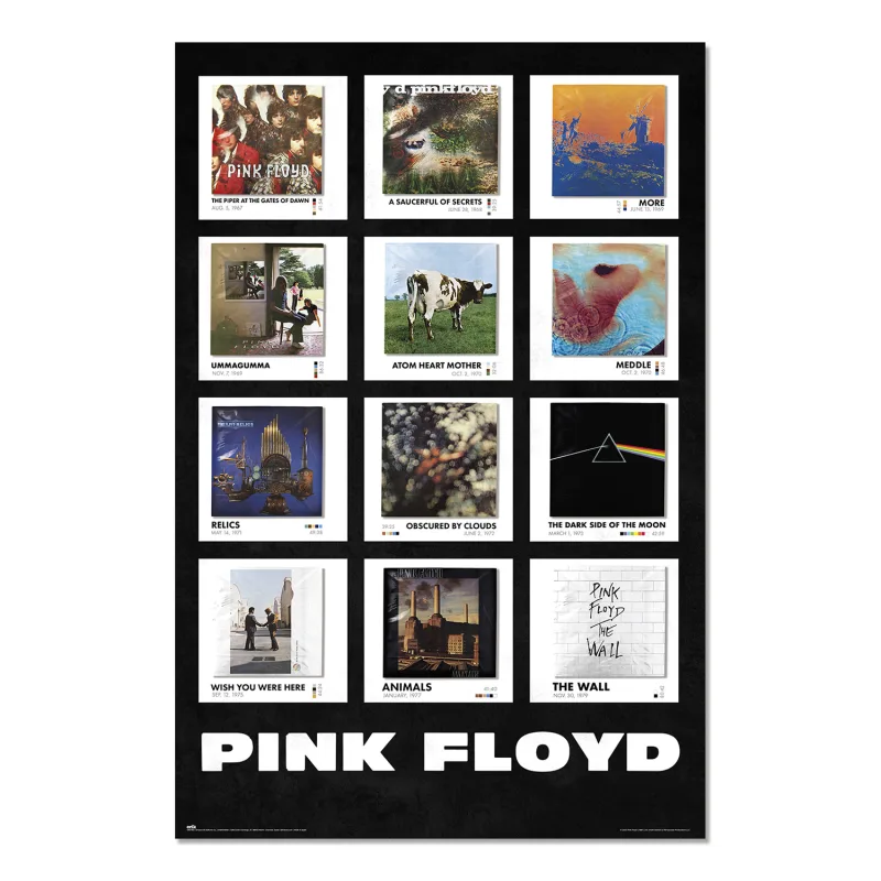 Grupo Erik Póster Pink Floyd Covers - Lamina decorativa Pink Floyd Covers/Póster Producto con licencia oficial