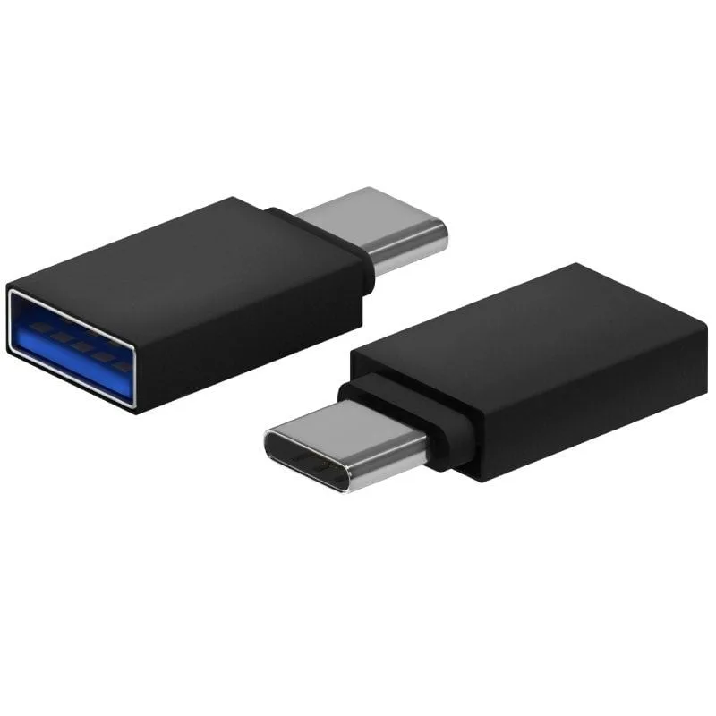 AISENS - A108-0717 - Mini Adaptador Aluminio USB 3.2 Gen1 3A, Tipo USB-C/M-A/H, Negro