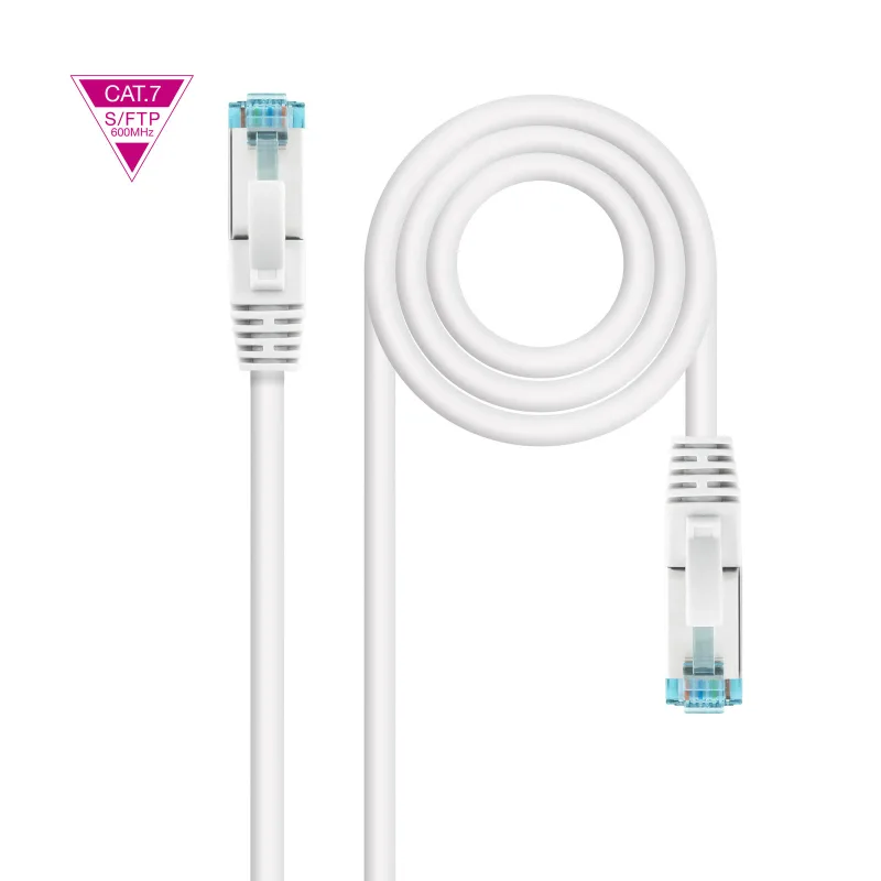 Latiguillo Rj45 Cat7 S/ftp Cu 1m Blanco Nanocable 10.20.1701-w