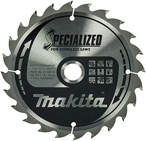 Makita Specialized B-32910 - Hoja de sierra (165 x 20 mm)