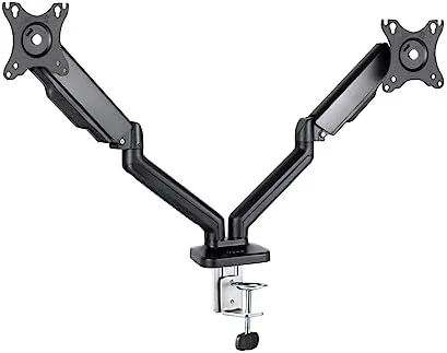 TooQ Soporte de Mesa para 2 Pantallas 17"-32", Negro