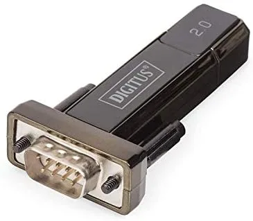 DIGITUS USB a adaptador serie - Conversor RS232 - USB 2.0 Tipo-A a DSUB 9M - chipset FTDI FT232RL - Incluye cable de 80 cm