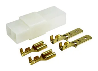 Caja Conexion 2 Terminales Polarizada Terminales Faston M Y H 6,35mm