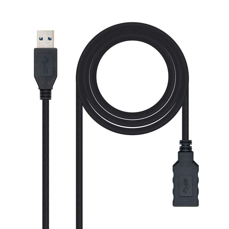 Cable USB 3.0 A Macho A USB A Hembra NEGRO 3m
