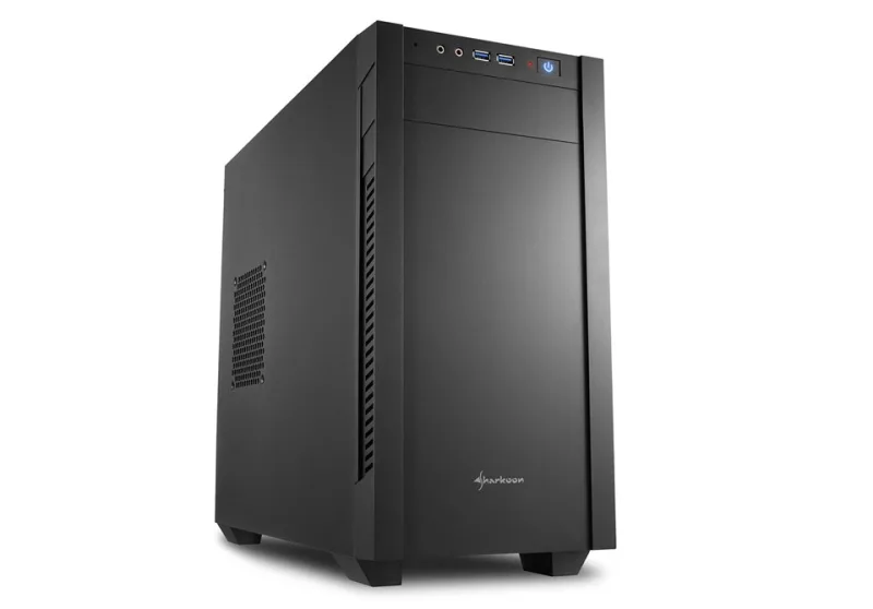 Sharkoon S1000 - Caja de Ordenador, PC Gaming, MICRO-ATX, Negro