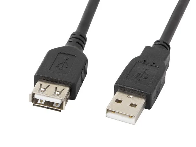 Lanberg CA-USBE-10CC-0050-BK cable USB 5 m USB 2.0 USB A Negro