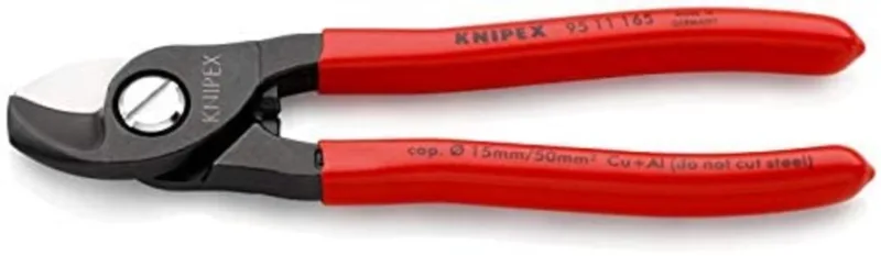 Knipex Tijeras cortacables bruñido, recubiertos de plástico 165 mm 95 11 165