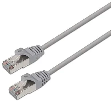 AISENS A136-0280 - Cable de Red latiguillo RJ45 (20 m, 10/100/1000 Mbit/s, conmutador/Router/Módem/Panel de Conexiones/Punto de Acceso/Campos de Conexión) Color Gris