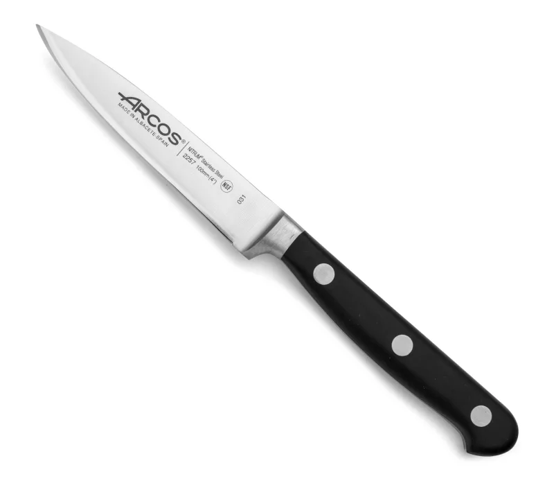 CUCHILLO MONDADOR ÓPERA 100 mm - Cuchillo pequeño, ligero, manejable y con punta central. Se utiliza para cortar, pelar y limpiar todo tipo de tubérculos, frutas y verduras.